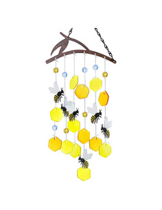 Campana de Viento de Vidrio Templado X-PREK Abejas 38cm