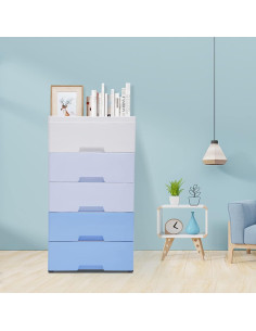 Gabinete de Almacenamiento TFCFL 5 Cajones Azul Gradiente 45x30x84cm 2