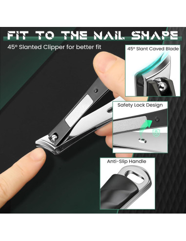 Juego de Cortauñas Profesional Vepkuso - Acero Inoxidable, 9.14cm