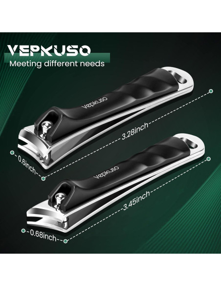 Juego de Cortauñas Profesional Vepkuso - Acero Inoxidable, 9.14cm Juego de Cortauñas Profesional Vepkuso - Acero Inoxidable, 9.14cm