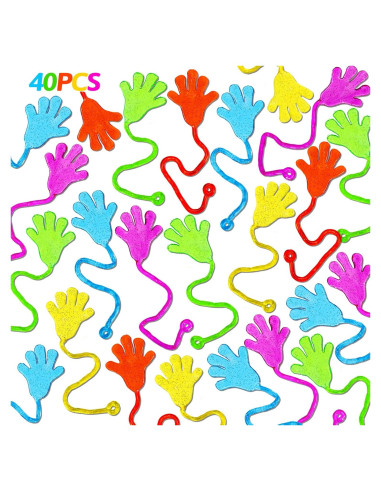 40 Juguetes Adhesivos Brillantes Thremhoo para Fiestas