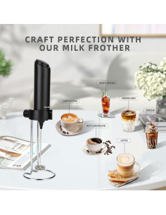 Espumador de Leche Eléctrico WINETELL-003 Recargable USB-C 300ml 2