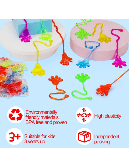 40 Juguetes Adhesivos Brillantes Thremhoo para Fiestas