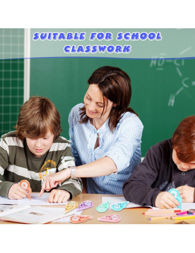 Cinta Correctora Yexiya 12 Pcs 12m x 5mm Color Arcoíris