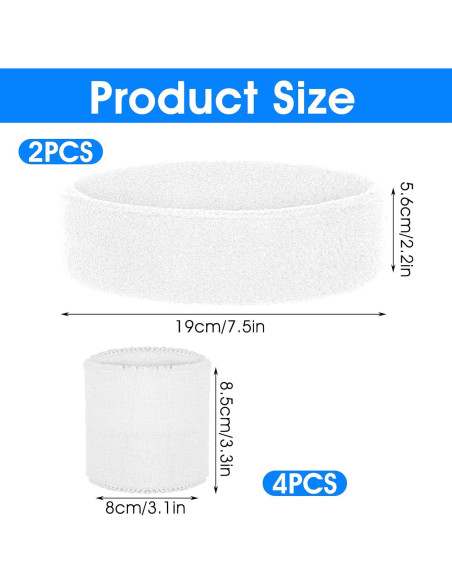 Juego de 6 Bandas para Sudor AOZUO - Cabeza y Muñeca Multi-Deporte Juego de 6 Bandas para Sudor AOZUO - Cabeza y Muñeca Multi-Deporte