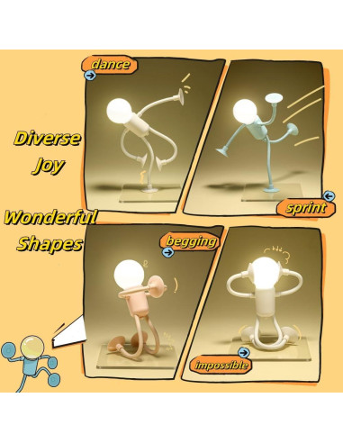 Luz Nocturna Decorativa Nicerice 4 Colores Flexible 43cm