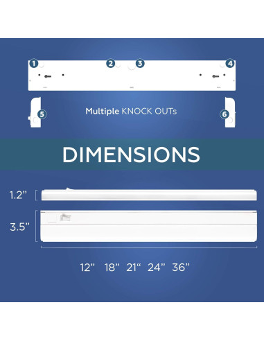 Iluminación LED Regulable HARRRRD 30.48 cm 8W Blanco Cálido