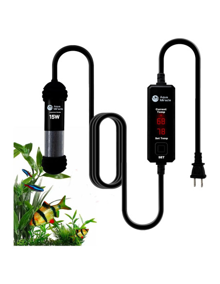 Calentador de Acuario AquaMiracle 15W Mini para 3-11L