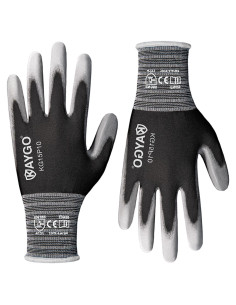 Guantes de Trabajo KAYGO KG15P PU 12 Pares X-Large Gris