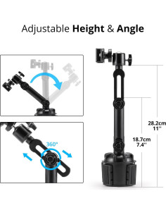 Soporte para Radio en Portavasos Radioddity RH1 Ajustable 2