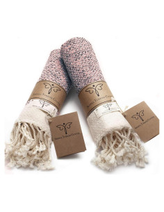 Toallas de Mano Turcas Smyrna Vintage 40x100 cm Rosa Pálido