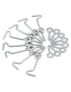 Cierre Ojo Giratorio Plateado Jersvimc 38mm - 8 Piezas