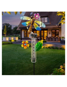 Medidor de Lluvia Solar Pearlstar Libélula 0.68 kg Decorativo