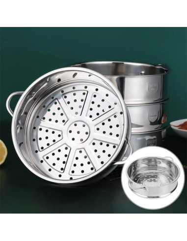 Cesta de Acero Inoxidable Kichvoe 23.6x22x7.7 cm para Cocción