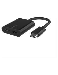 Adaptador de Audio y Carga USB-C Belkin RockStar 60W - Negro