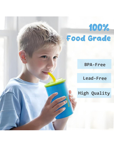 Pack de 2 Tazas de Acero Inoxidable Gencywe 350 ml para Niños