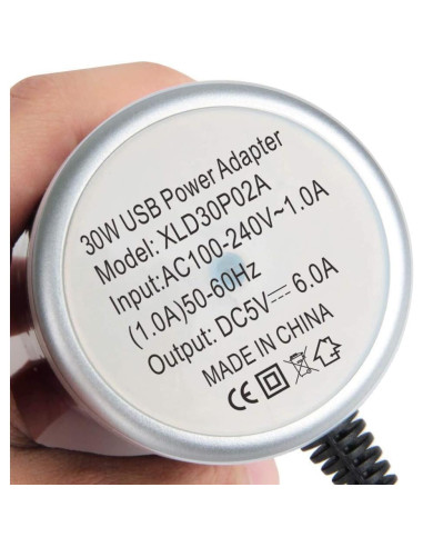 Cargador USB Universal 6 Puertos Wyness Carga Rápida Púrpura