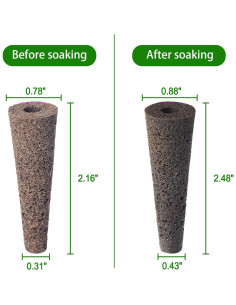 Paquete de 100 esponjas de crecimiento Siyan para hidroponía 2