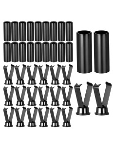 20 Puntas de Cordón de Aleación Lusofie - Negro, Oro, Plata