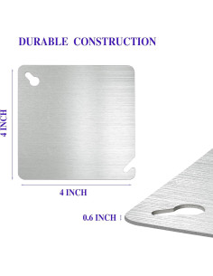 Cubierta de Caja Eléctrica de Metal CHOWZZ 4 Pulgadas - Paquete de 4 2