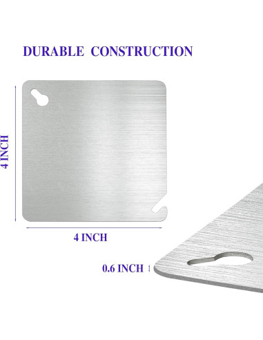Cubierta de Caja Eléctrica de Metal CHOWZZ 4 Pulgadas - Paquete de 4
