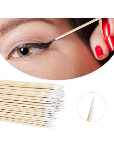 200 Bastones de Algodón de Precisión Egaageoi 10.16 cm