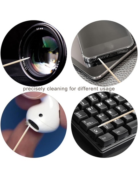 200 Bastones de Algodón de Precisión Egaageoi 10.16 cm