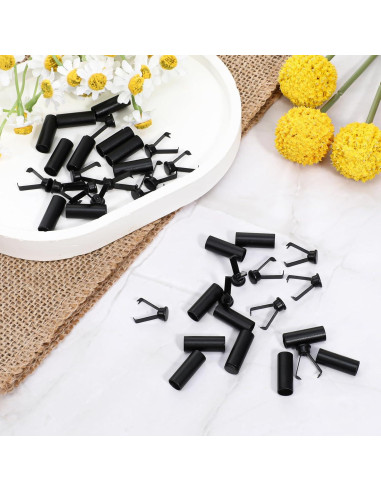 20 Puntas de Cordón de Aleación Lusofie - Negro, Oro, Plata