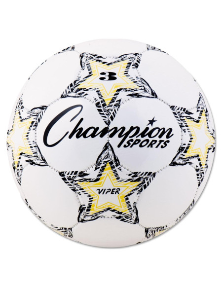 Balón de Fútbol Viper Champion Sports Tamaño 3 Amarillo/Negro/Blanco