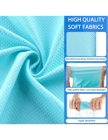 Juego de 4 Toallas de Microfibra TIANKEYYDS 101.6x30.5cm Secado Rápido