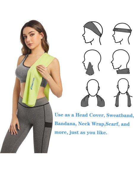 Juego de 4 Toallas de Microfibra TIANKEYYDS 101.6x30.5cm Secado Rápido