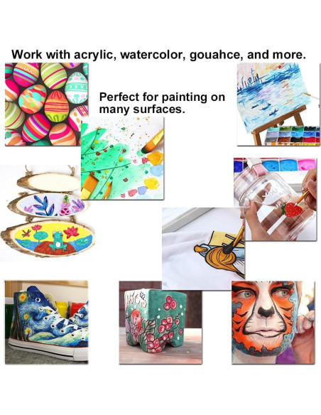 Set de Pinceles de Pintura Transon 20 Piezas Nylon Negro