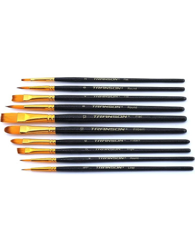Set de Pinceles de Pintura Transon 20 Piezas Nylon Negro