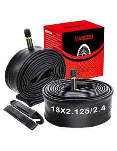 Paquete de 2 Tubos de Bicicleta Vancom 18x2.4 con Válvula Schrader