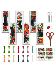 Kit de Bordado a Mano FREEBLOSS 6 Piezas con Instrucciones