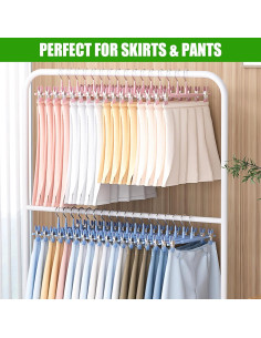 Perchas para Falda SLMT con Clips - Paquete de 21 Unidades 2