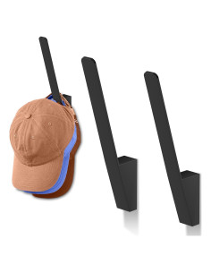 Soporte para Sombreros Kssvzz - 3 Ganchos de Metal Negro