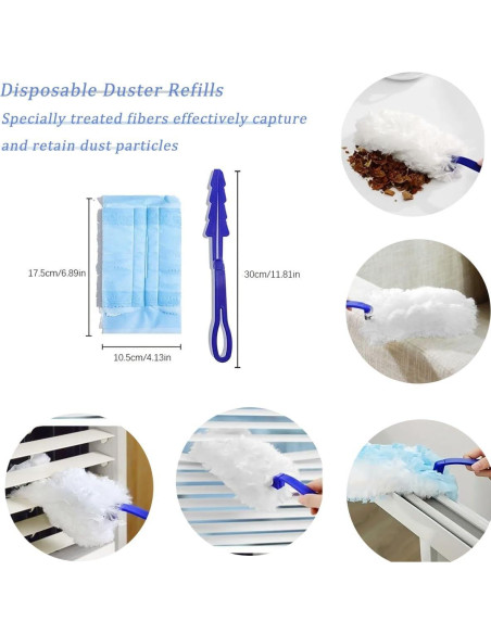 Paquete de 30 Recargas Plumero Hlmsyurx Multiusos con Mango