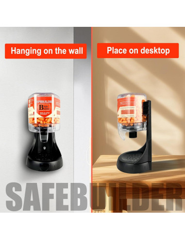 Dispensador de Tapones para Oídos SAFEBUILDER 500 Piezas 38dB