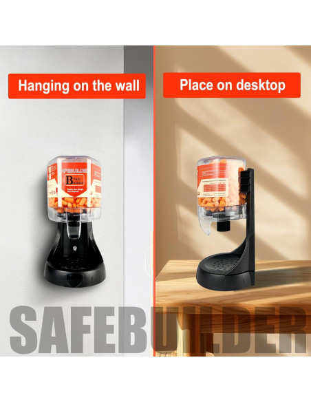 Dispensador de Tapones para Oídos SAFEBUILDER 500 Piezas 38dB Dispensador de Tapones para Oídos SAFEBUILDER 500 Piezas 38dB