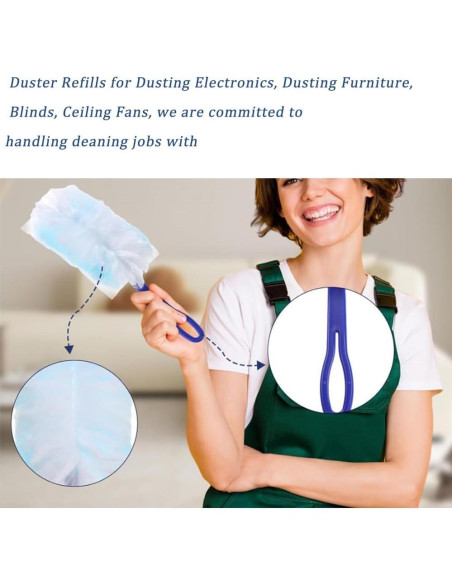 Paquete de 30 Recargas Plumero Hlmsyurx Multiusos con Mango