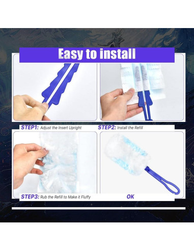 Paquete de 30 Recargas Plumero Hlmsyurx Multiusos con Mango