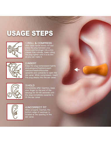 Dispensador de Tapones para Oídos SAFEBUILDER 500 Piezas 38dB