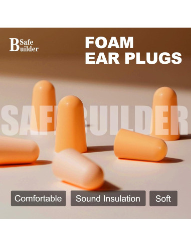 Dispensador de Tapones para Oídos SAFEBUILDER 500 Piezas 38dB