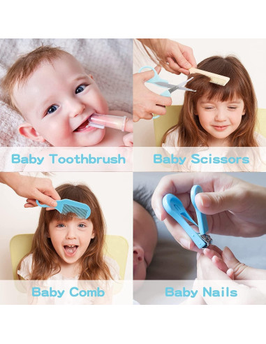 Kit de Cuidado y Aseo para Bebés 38 en 1 Qunlions Life Azul