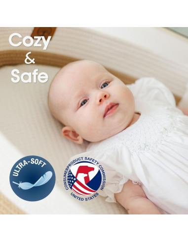 Cesta de Cambio J&JOO con Caddy para Pañales - Marrón y Blanco