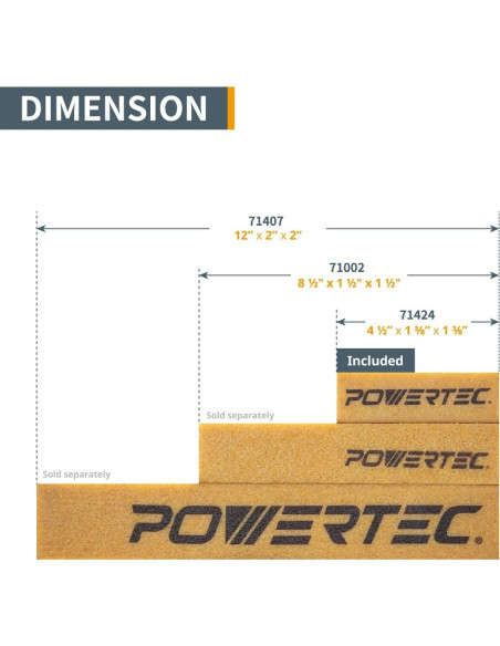 Barra de Limpieza Abrasiva POWERTEC 71424 - 2PK 11.43 cm