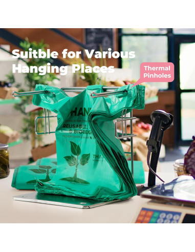 Bolsas biodegradables FMP Brands - 100 unidades tipo camiseta