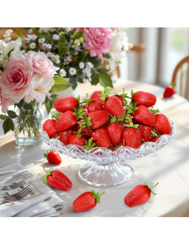 Fresas Artificiales RONRONS 20 Piezas Realistas Decorativas