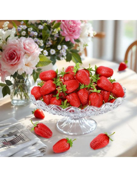 Fresas Artificiales RONRONS 20 Piezas Realistas Decorativas